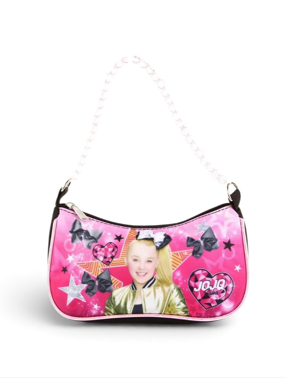 JoJo Siwa Hot Pink Graphic Chain Shoulder Bag